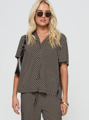 Begonia Shirt Beige / Black