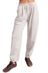 Casual Darling High Rise Jogger Sweatpants (Oat)