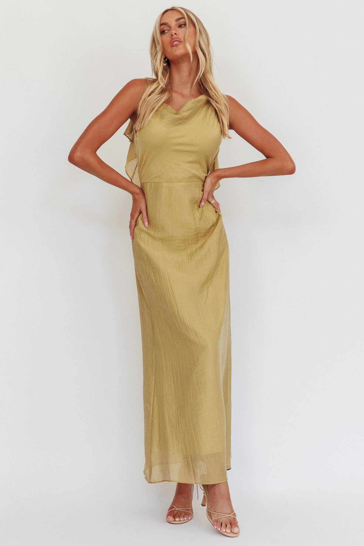 Soul Fires Ruffle Back Maxi Dress Hazel