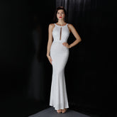 Chloe Formal Collar Slim-Fit Mermaid Dress