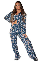 Pup Traditions Silky Printed 3-Piece Pajama Set (Dog Print)