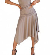 Effortless Babe Handkerchief Flowy Skirt (Taupe)