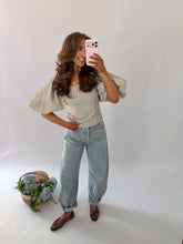 Gingham Kisses Puff Sleeve Top