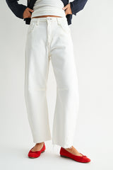 Southampton White Barrel Jeans - Ships 6.12