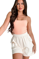 Everyday Joy Ribbed Cami Bodysuit (Apricot)