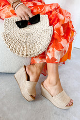 Pure Horizon Braided Wedge Sandals (Jute)