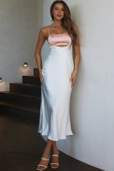 Mariana Cut-Out Bust Midi Dress Blush