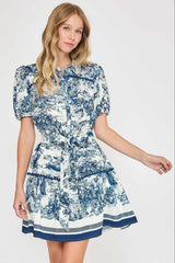 Lorena Abstract Mini Dress