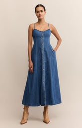 Z Supply Angel Eyes Denim Midi Dress