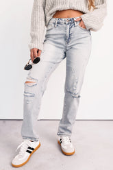 Meadow Mid Rise Judy Blue Boyfriend Jeans (Light)