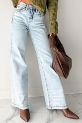 Ledger Tummy Control Wide Leg Saige Denim Jeans (Medium)