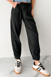 Casual Darling High Rise Jogger Sweatpants (Black)