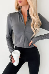 Impressive Performance Zip-Up Active Jacket (Coal Grey)