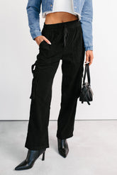 Lester Corduroy Cargo Pants (Black)