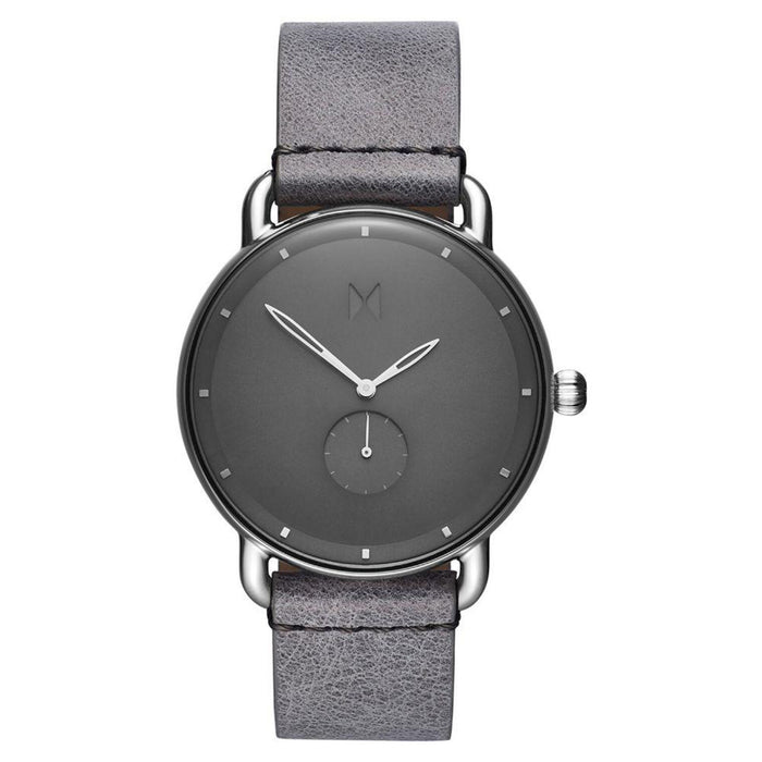 MVMT Revolver Grey Leather Men's Watch - DMR01SGR