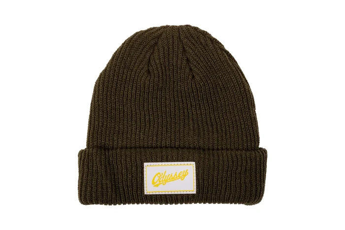 Odyssey Slugger Label Beanie Green with White Label