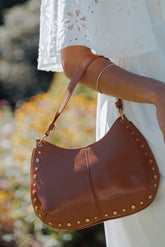 Celia Studded Bag - Tan