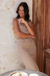Giselle Skirt Set - Beige