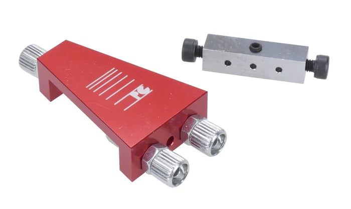 Porkchop BMX Porkvert bicycle gyro upper brake cable splitter - RED ANODIZED