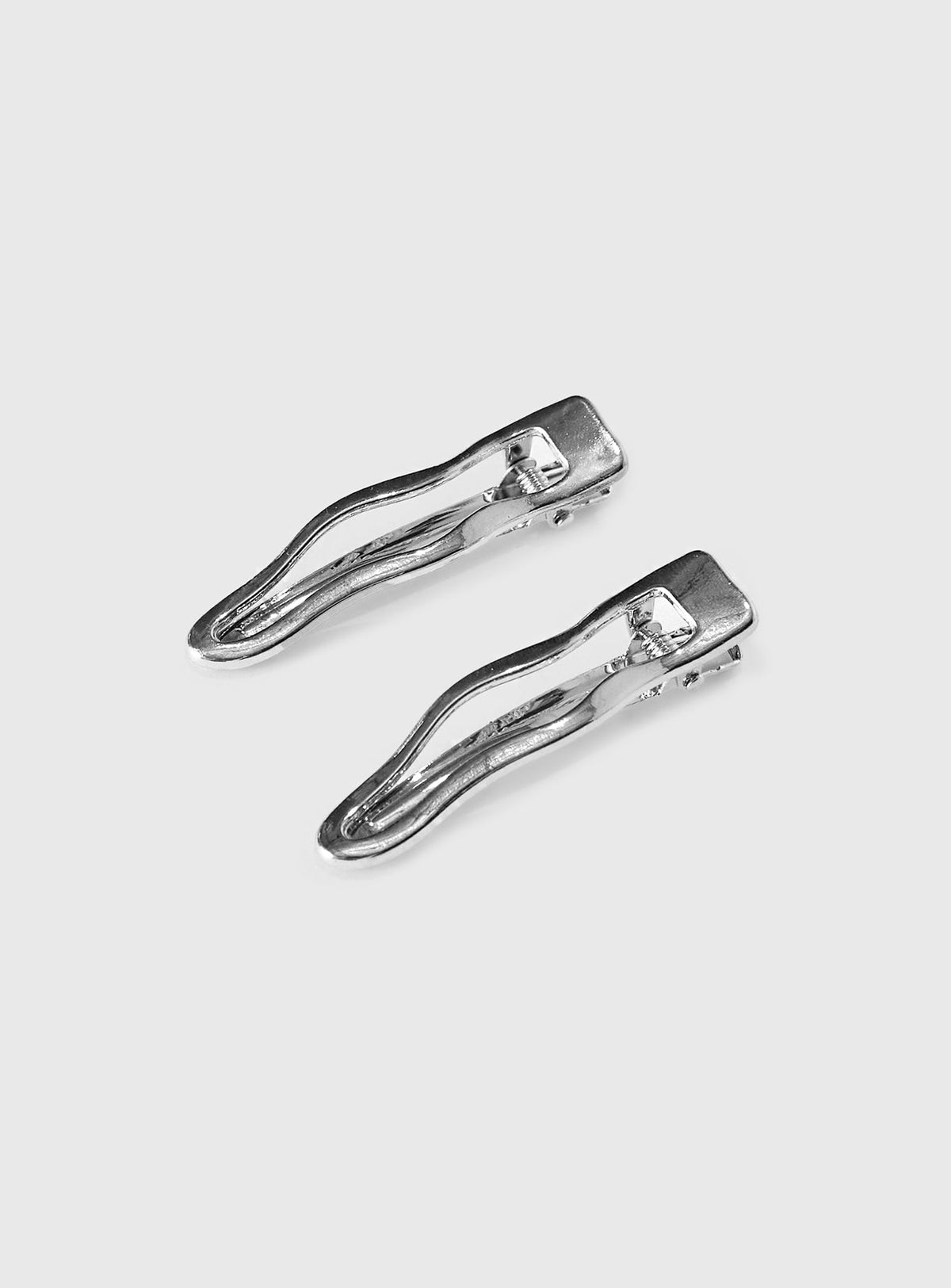 So Divine Hair Clip 2 Pack Silver