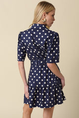Monroe Polka Dot Belted Shirt Dress
