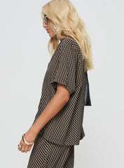 Begonia Shirt Beige / Black