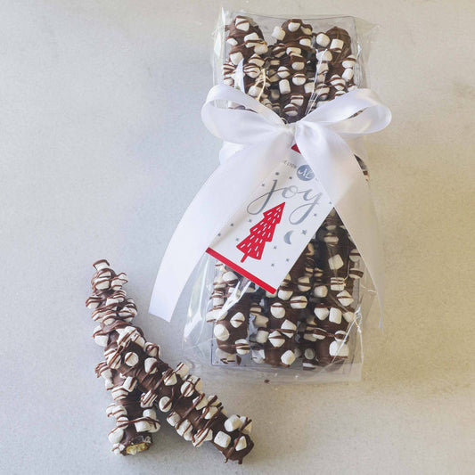 6pc Milk Chocolate Covered Smores Pretzel Rods