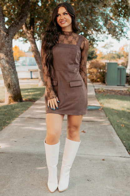 Honest Energy Sleeveless Mini Dress (Espresso)