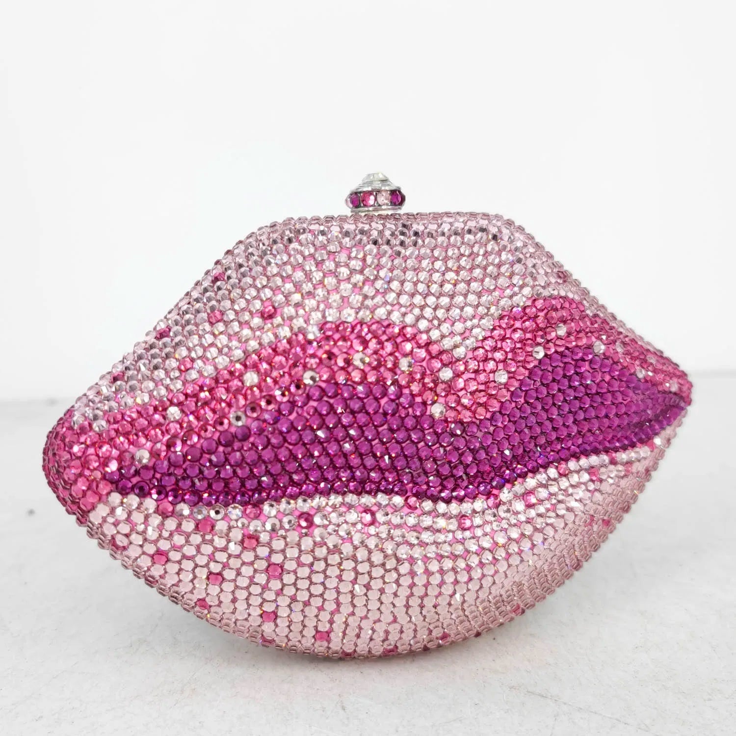 Hot Lips Rhinestones Clutch Bag
