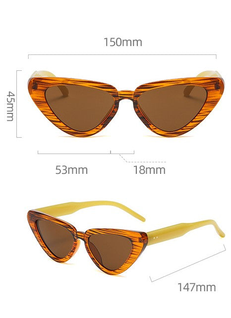 Retro Candy Colored Cat's Eye Sunglasses