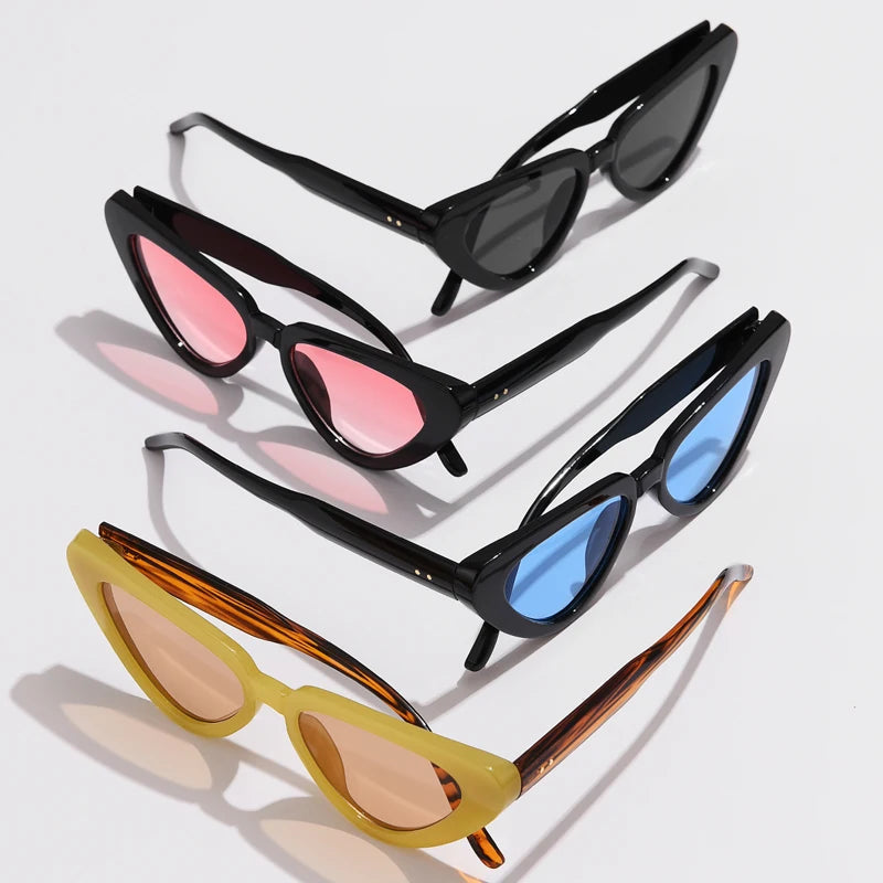 Retro Candy Colored Cat's Eye Sunglasses