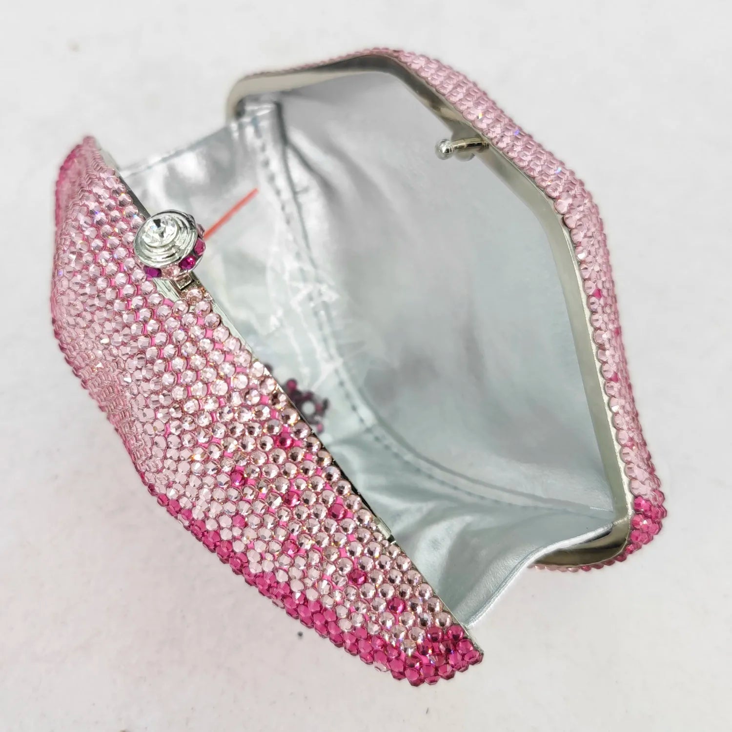 Hot Lips Rhinestones Clutch Bag