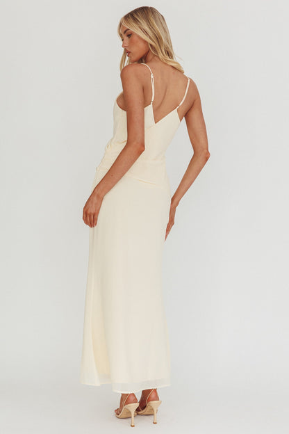 Lexxi Crossover Gathered Waist Maxi Dress Butter