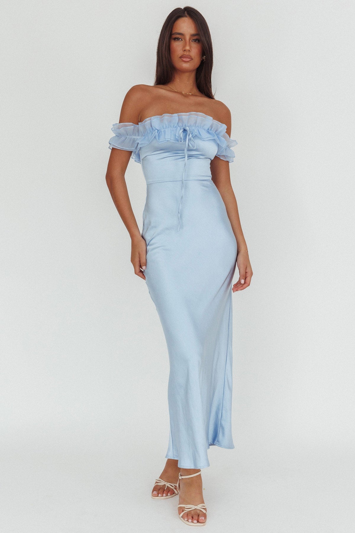 Summerfield Off-Shoulder Maxi Dress Blue