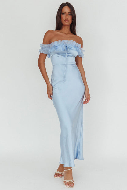 Summerfield Off-Shoulder Maxi Dress Blue