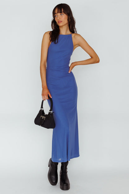 Genova Strappy Back Maxi Dress Midnight Blue