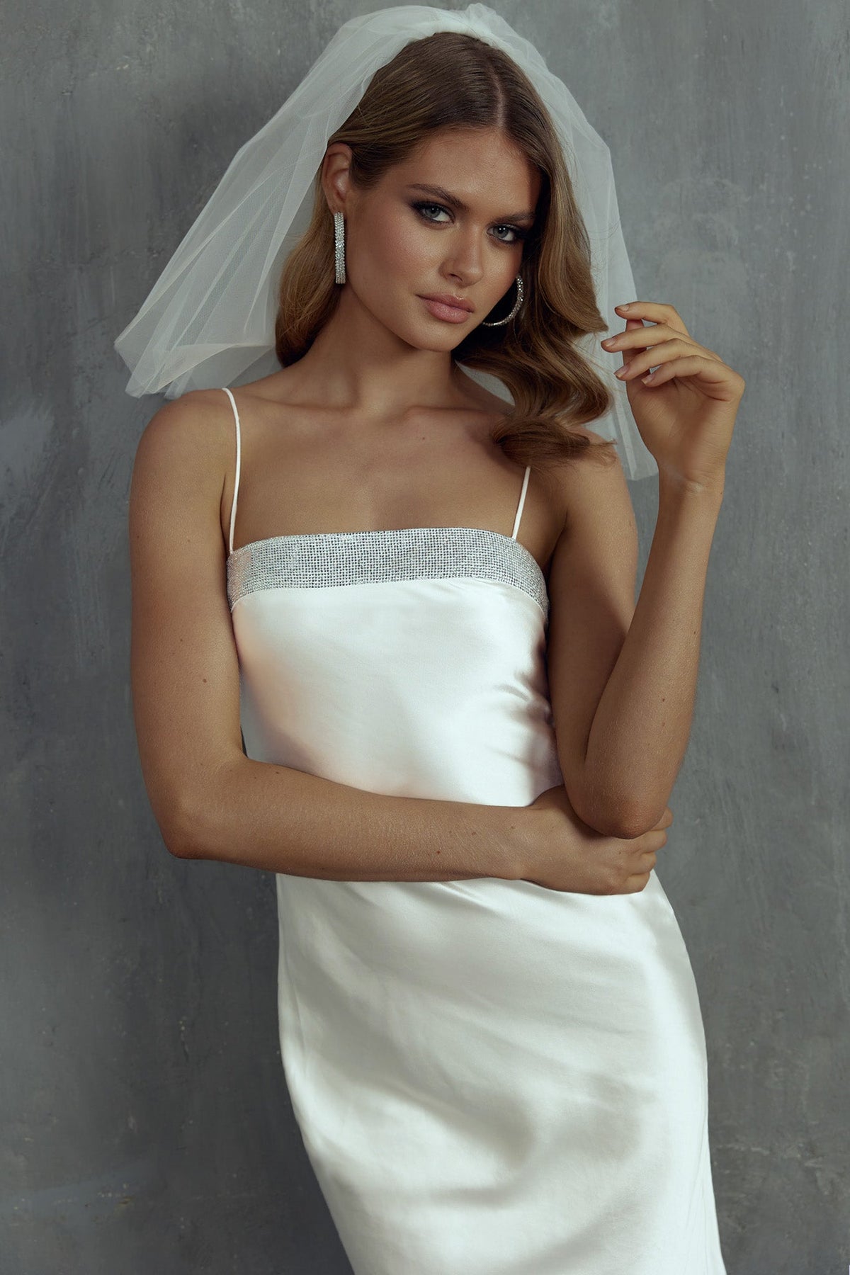 Making Headlines Diamante Neckline Maxi Dress White