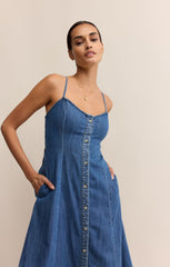 Z Supply Angel Eyes Denim Midi Dress