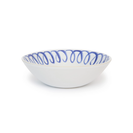 Amalfi Cereal Bowl - White/Blue