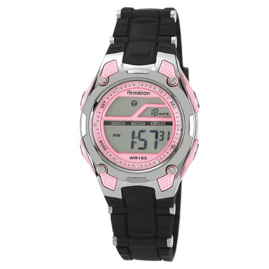 Armitron Black Plastic Band Digital Kids Watch - 456984PNK