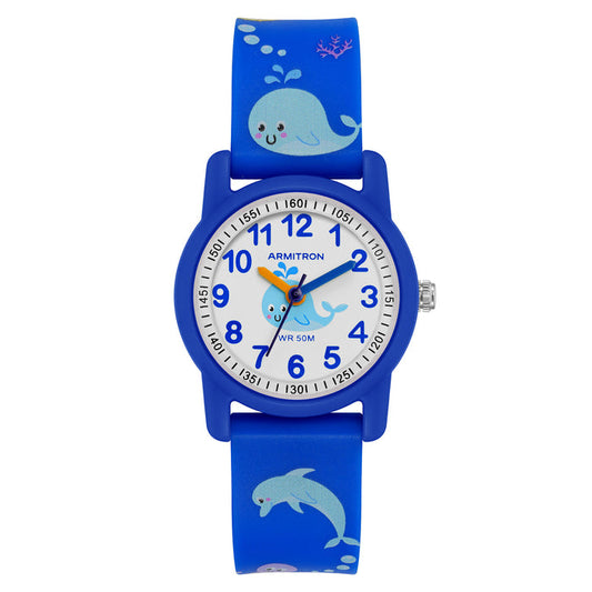 Armitron Blue Plastic Band White Dial Kids Watch - 271004BLU