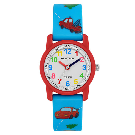 Armitron Blue Plastic Band White Dial Kids Watch - 271004RBL