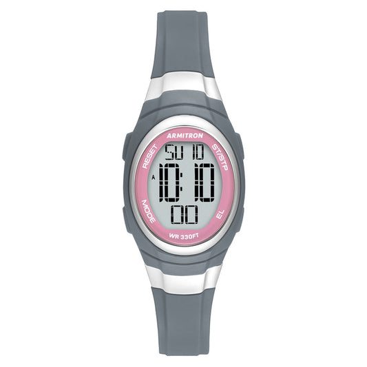 Armitron Grey Plastic Band Digital Kids Watch - 457034PGY