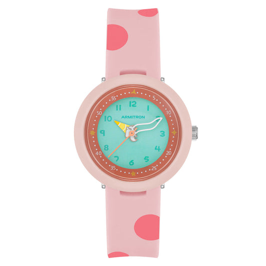 Armitron Pink Plastic Band Blue Dial Kids Watch - 271006PNK