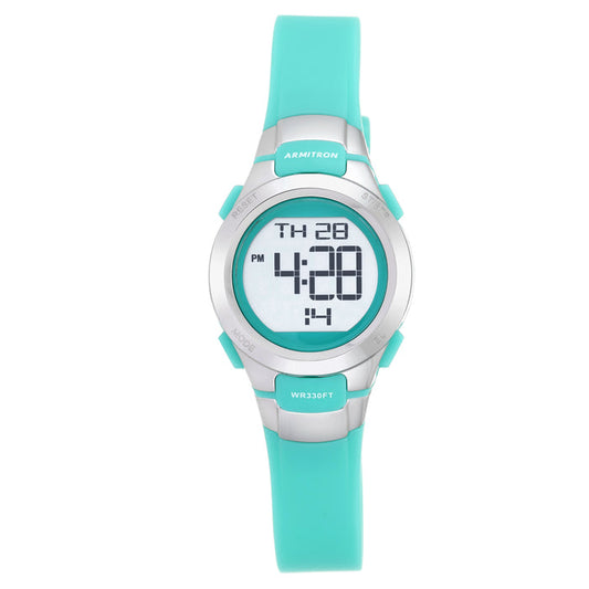 Armitron Teal Plastic Band Digital Kids Watch - 457012TEL