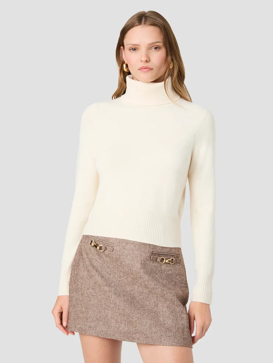 BABYSOFT LONGSLEEVE TURTLENECK PULLOVER - PORCELAIN CREAM