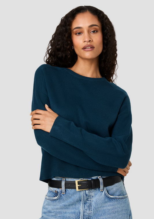 BABYSOFT OVERSIZED CREWNECK PULLOVER - DEEP TEAL