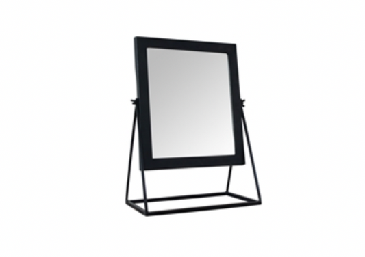BLACK RECTANGLE MIRROR ON STAND - IN STORE PICK UP ONLY!