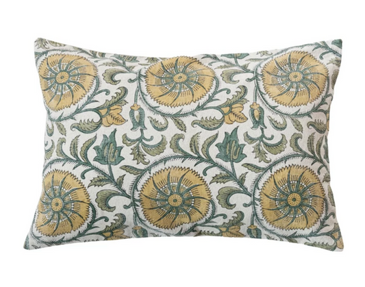 BLOCK PRINT LUMBAR PILLOW