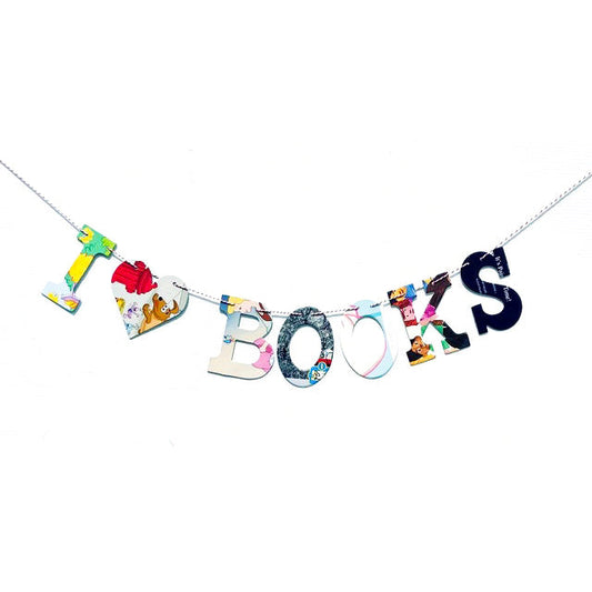 Board Book Phrase Garland Kit I Heart BOOKS